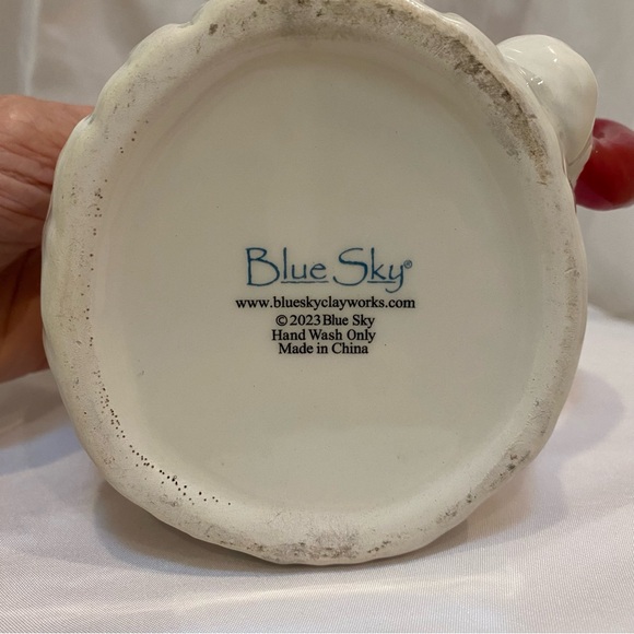 Blue Sky Clay Works Merry Christmas Santa Mug Set 2023 Winking Santa Cups Cocoa - Picture 6 of 8